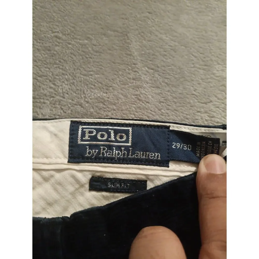 Polo Ralph Lauren Corduroy Slim Fit Pants Mens 29W x 30L Blue
